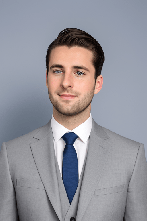 AI Headshot of a Man with Studio Blue Background